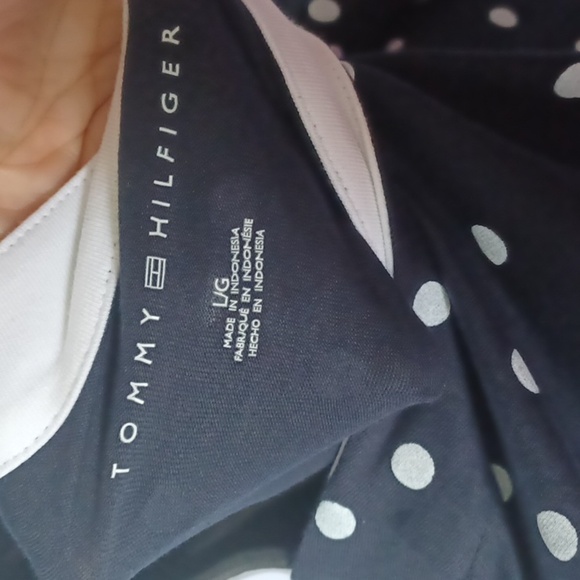 Tommy Hilfiger Dress, Large, Navy w/white polka dots - Picture 5 of 7